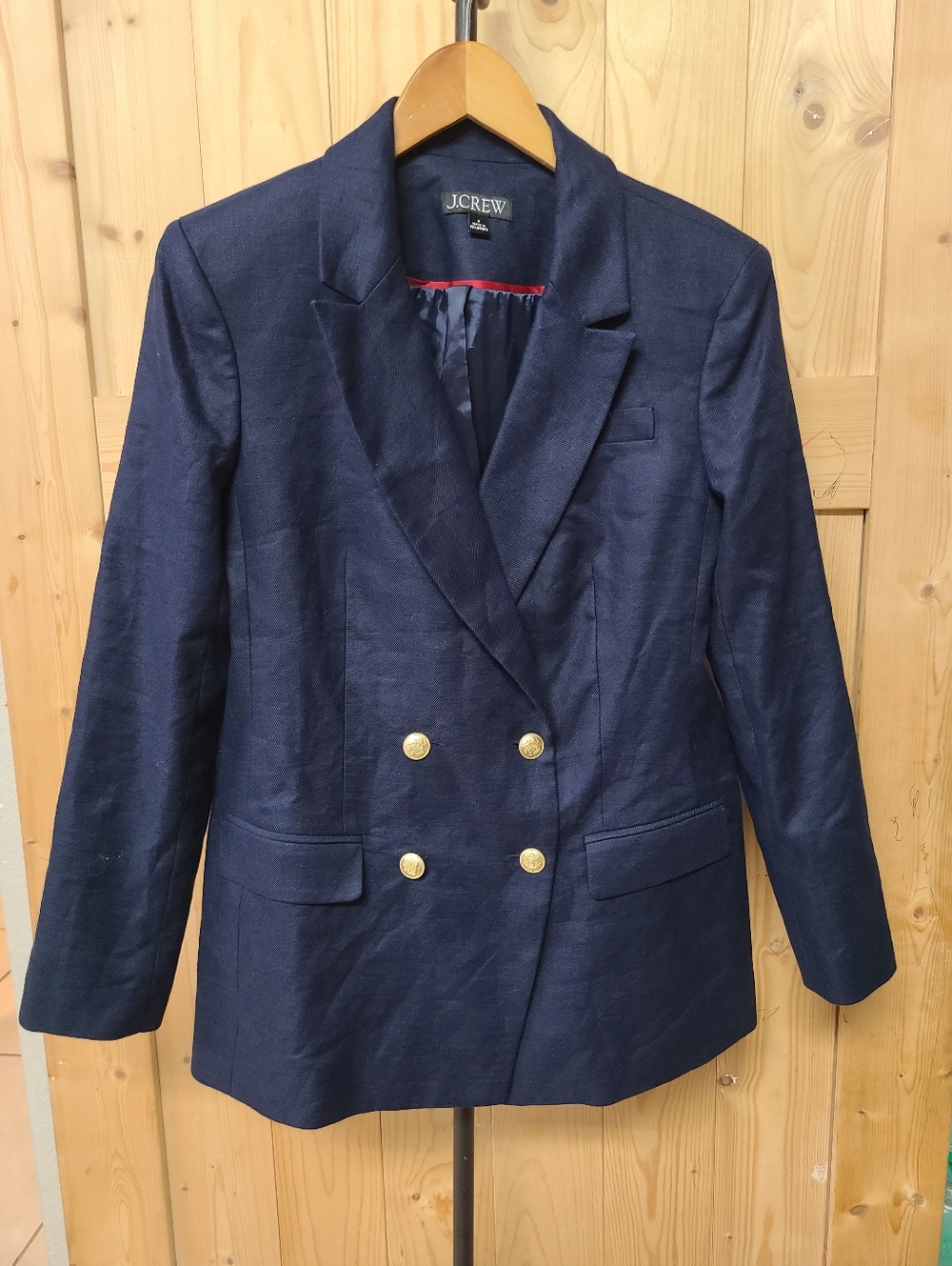 J. Crew Double-Breasted Navy Blazer